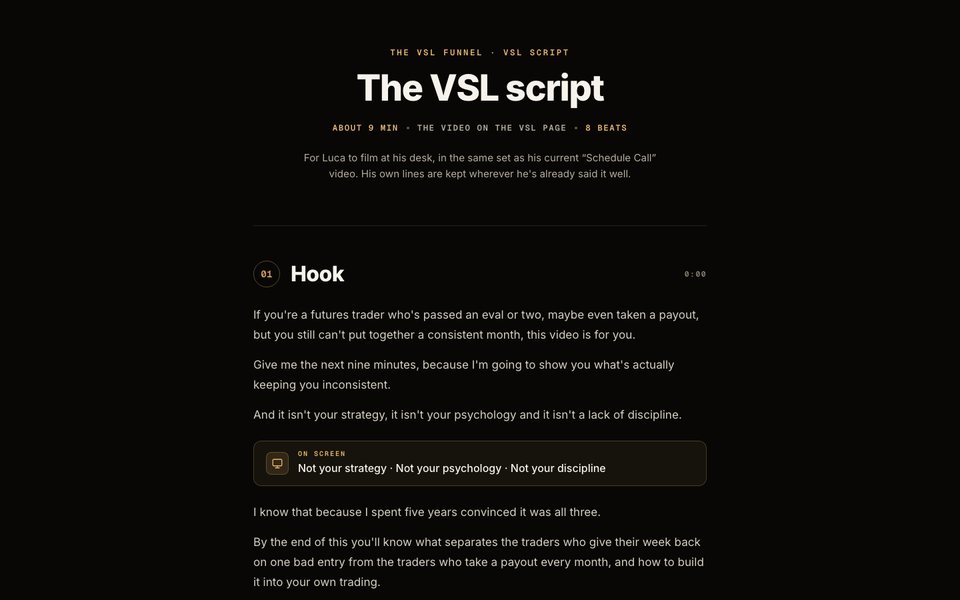 VSL script preview